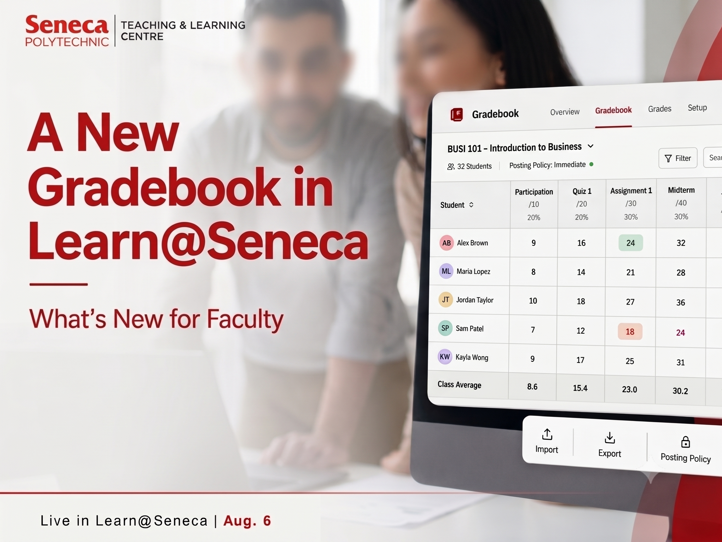 Using the New Gradebook in Learn@Seneca