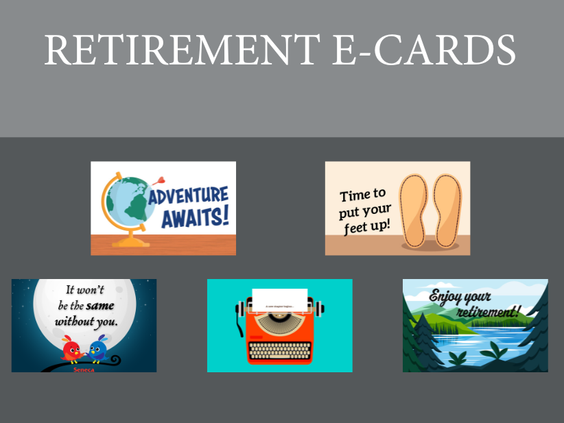 Celebrate retirees & support students with a retirement e-card!
