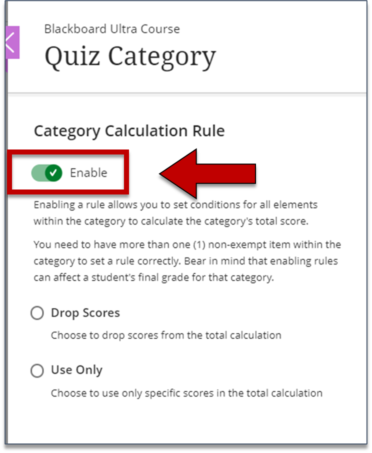 Setting Up the Overall Grade (Weighted Total) | Blackboard Ultra 