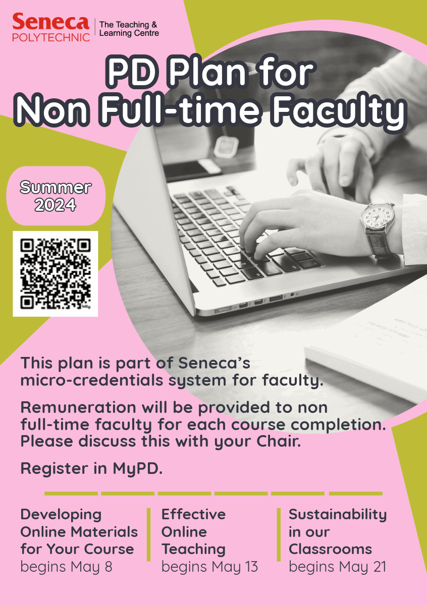 The Professional Development Plan for Non Full-time Faculty Members flyer for summer 2024