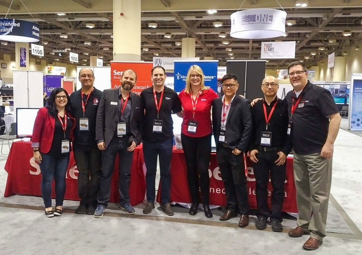 Seneca's Applied Research Team at an industry event
