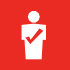 self-assessment (person with a checkmark) icon