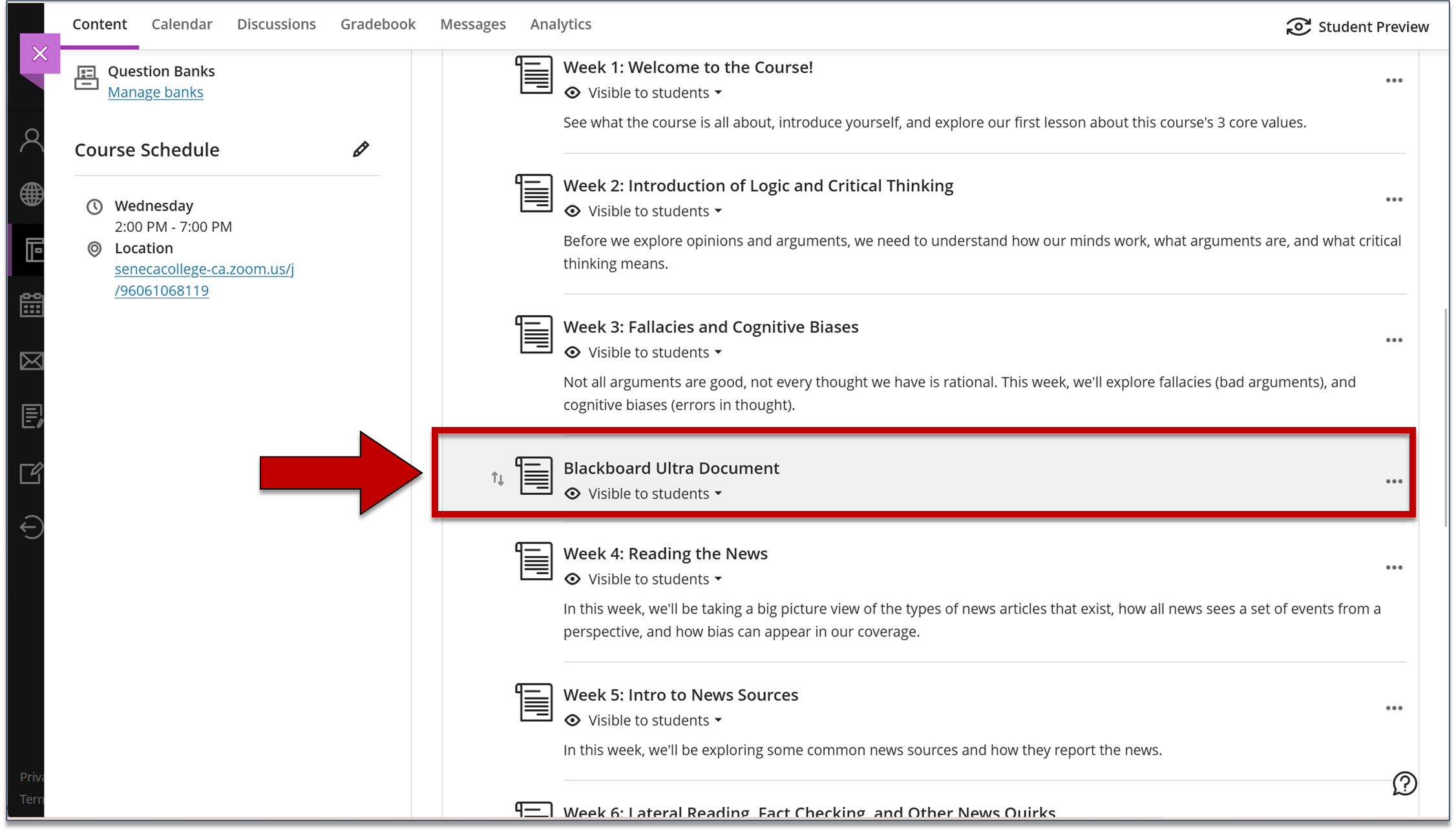 Embedding Content with HTML | Blackboard Ultra | Seneca Polytechnic
