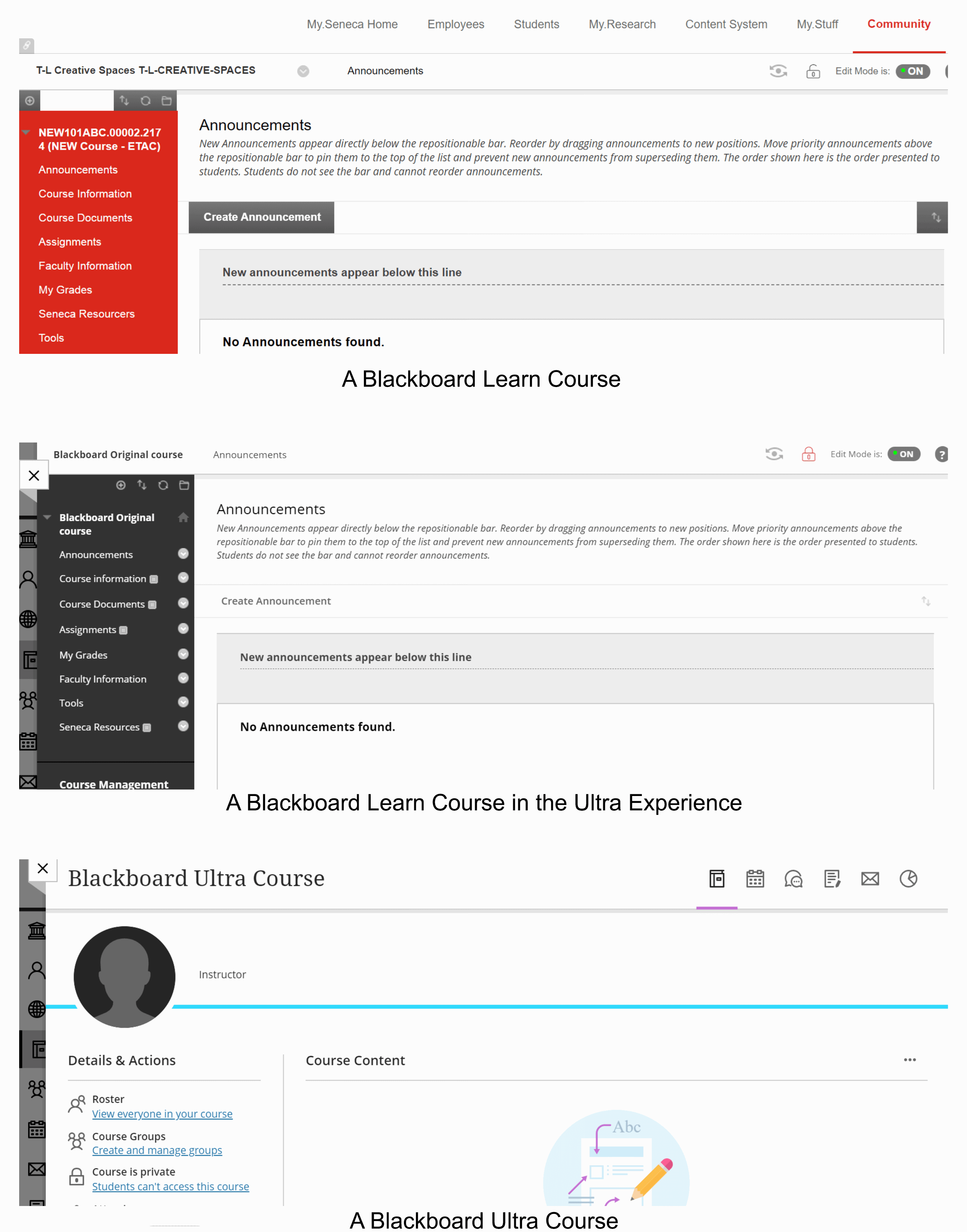 The Shift to Blackboard Ultra Academic Newsletter Seneca