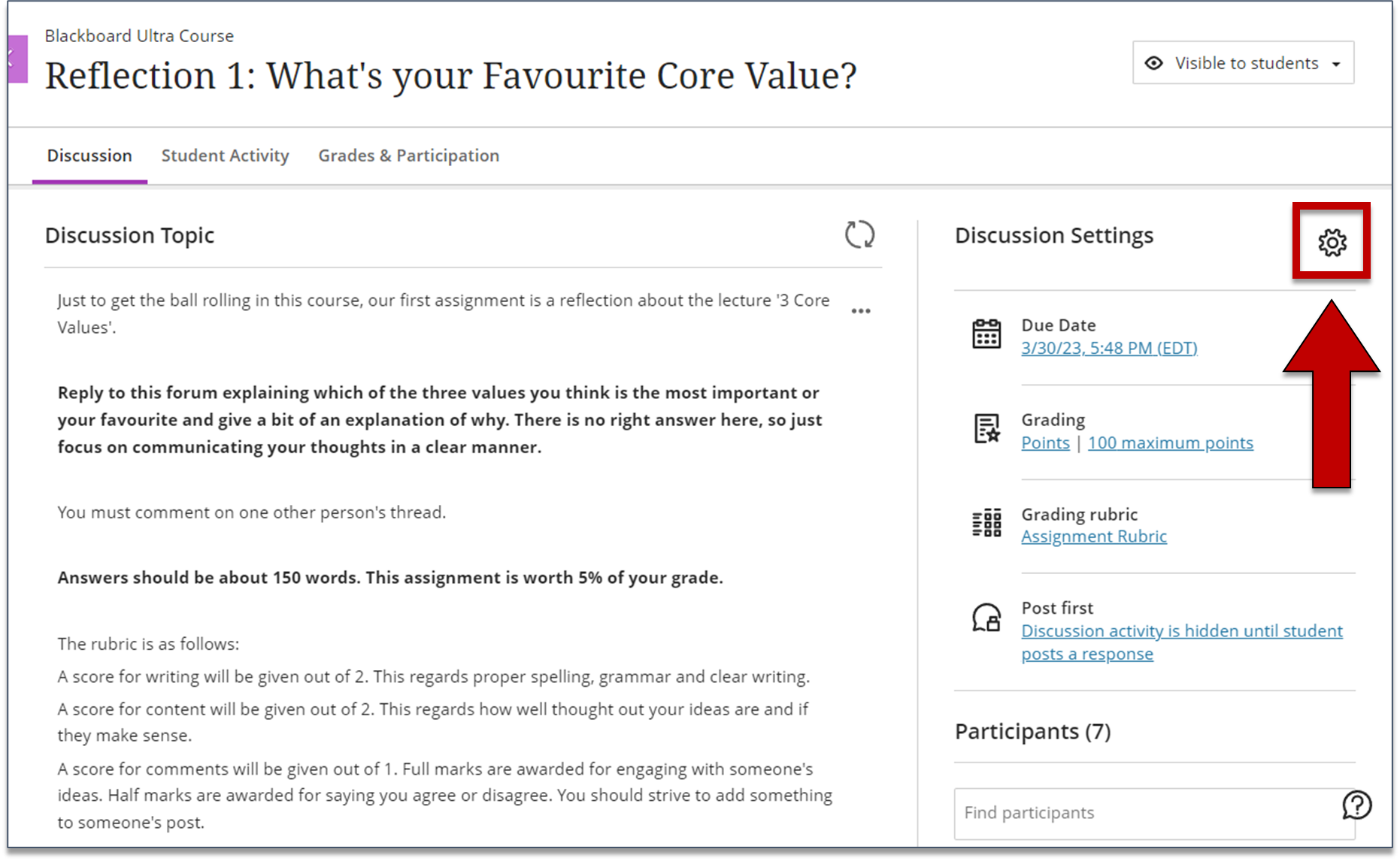 Attaching a Rubric to an Assessment Blackboard Ultra Seneca Polytechnic