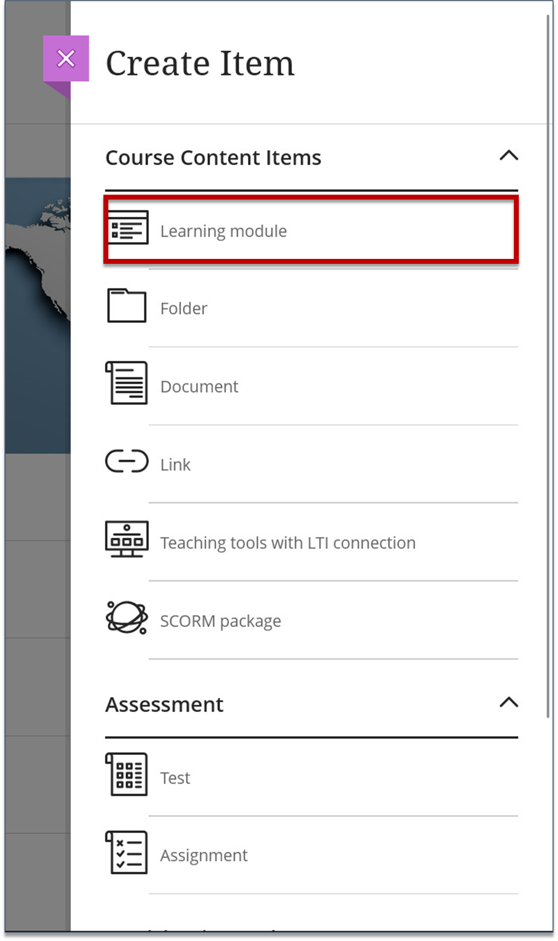 Screenshot of step 3 on How To Create A Learning Module as explained on this page.