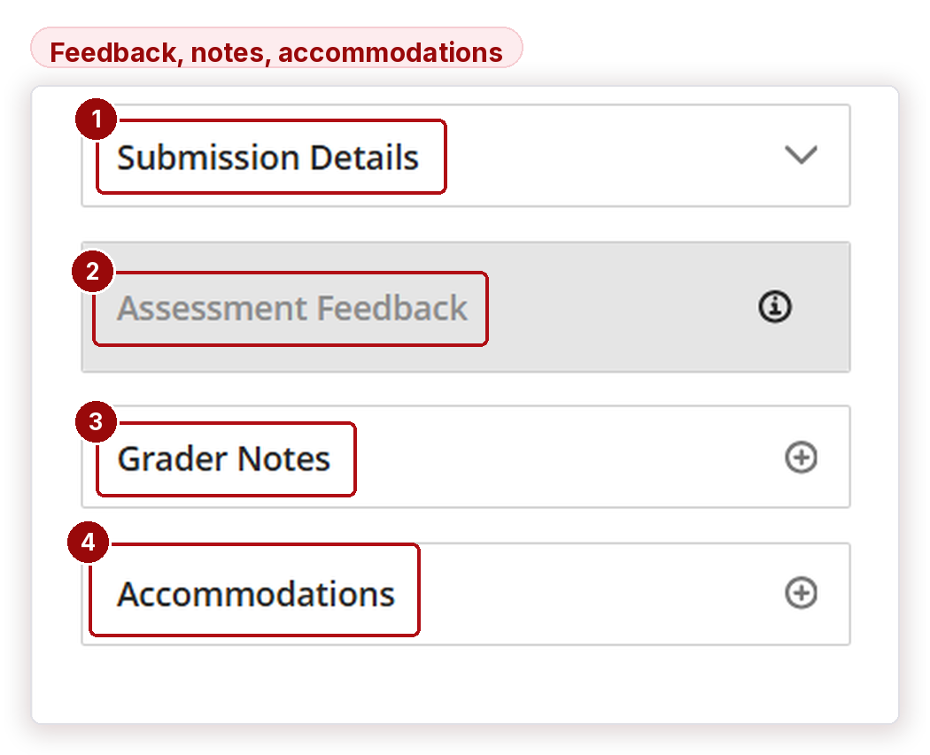 Figure 12 — The accordions inside the student grade panel.