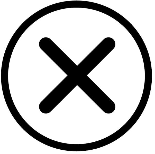X inside a circle