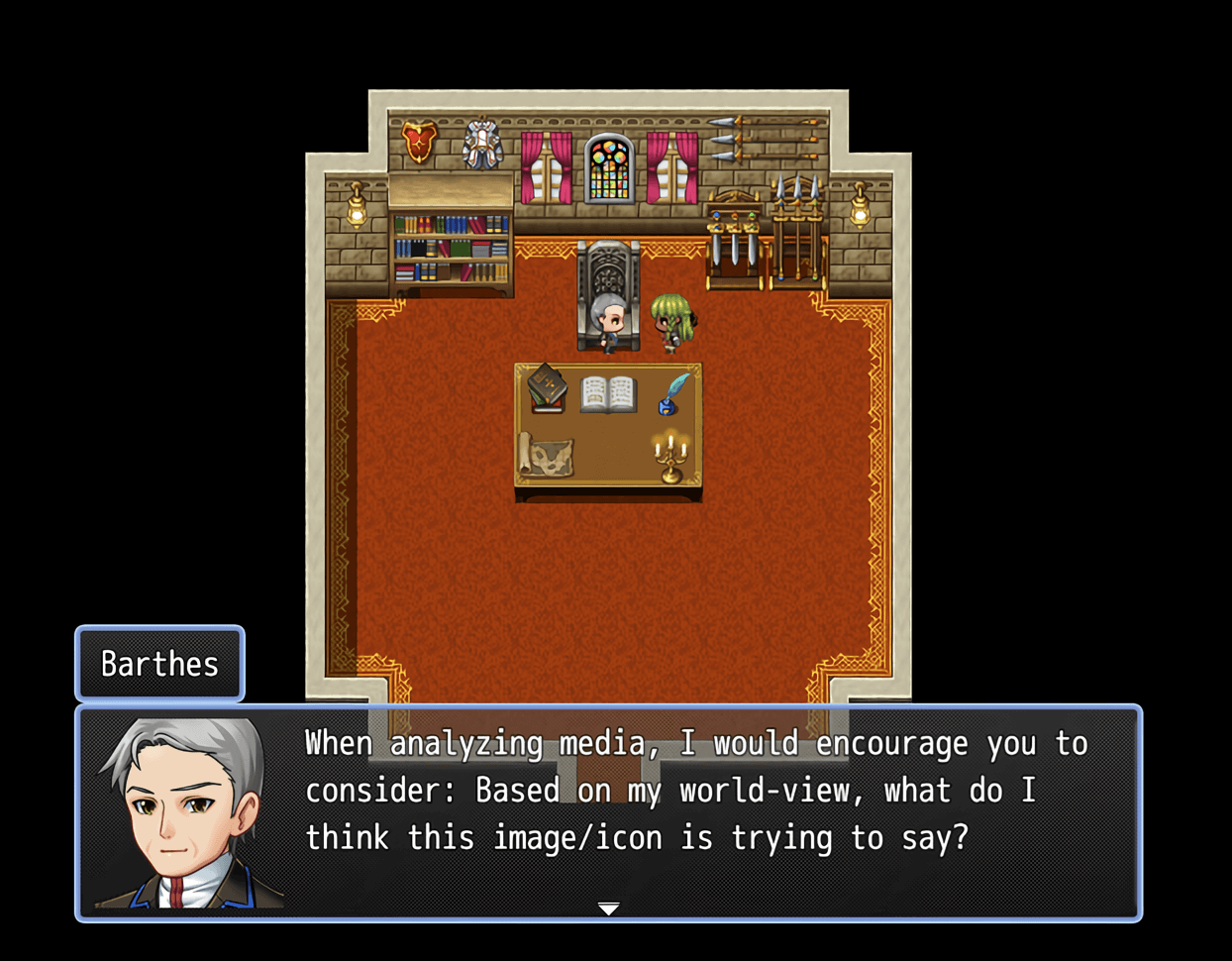 A screenshot from the LSO502 game