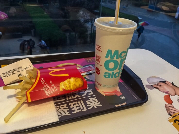 McDonald's food order in Beijing