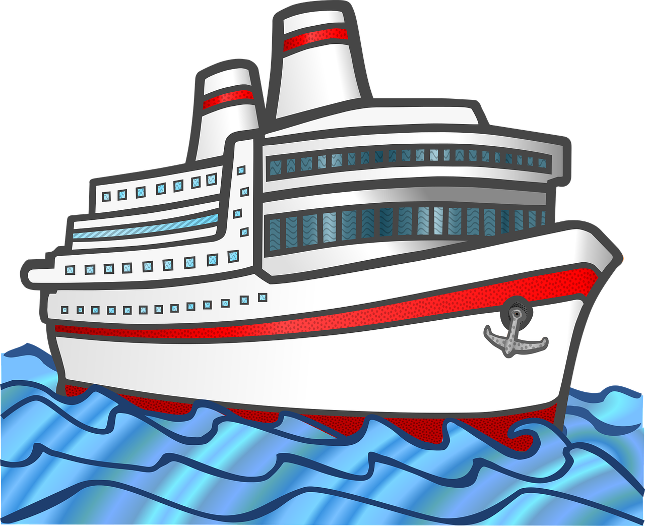 Cartoon picture of a ship