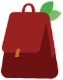 Brown backpack with two leaves at the top representing the start of this journey.