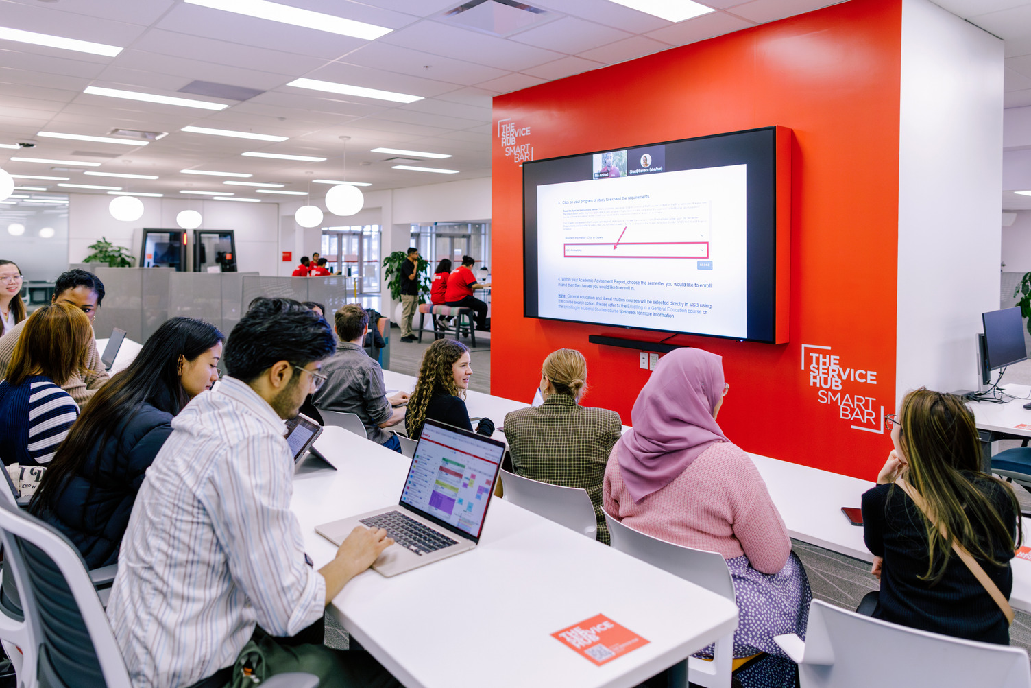People sitting together at The Service Hub