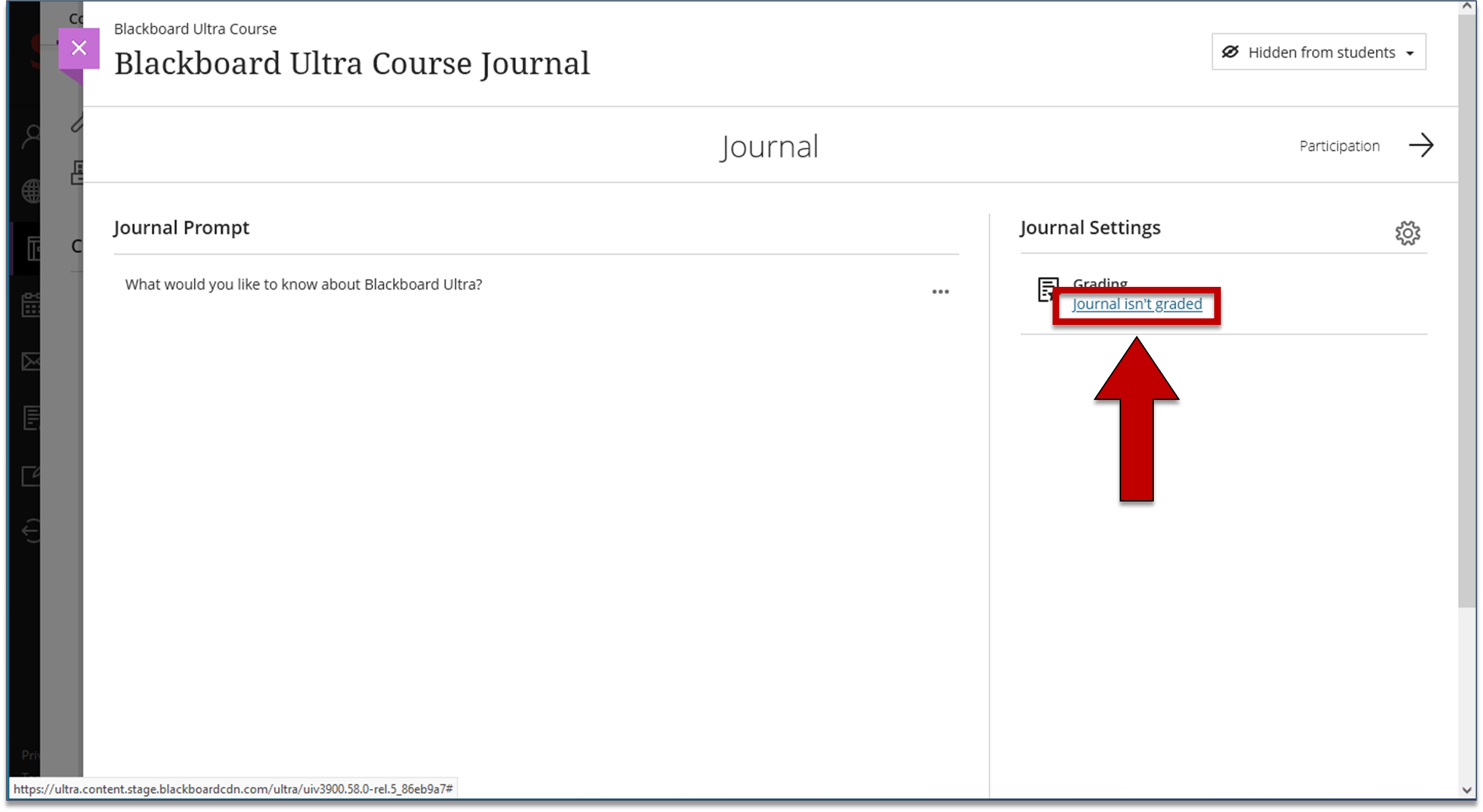 Screenshot of step 4 of Making a Journal Gradable as explained on this page