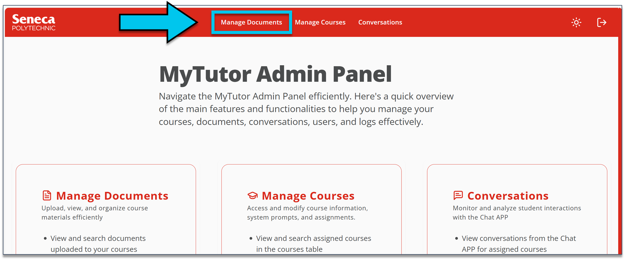 Manage Documents button.