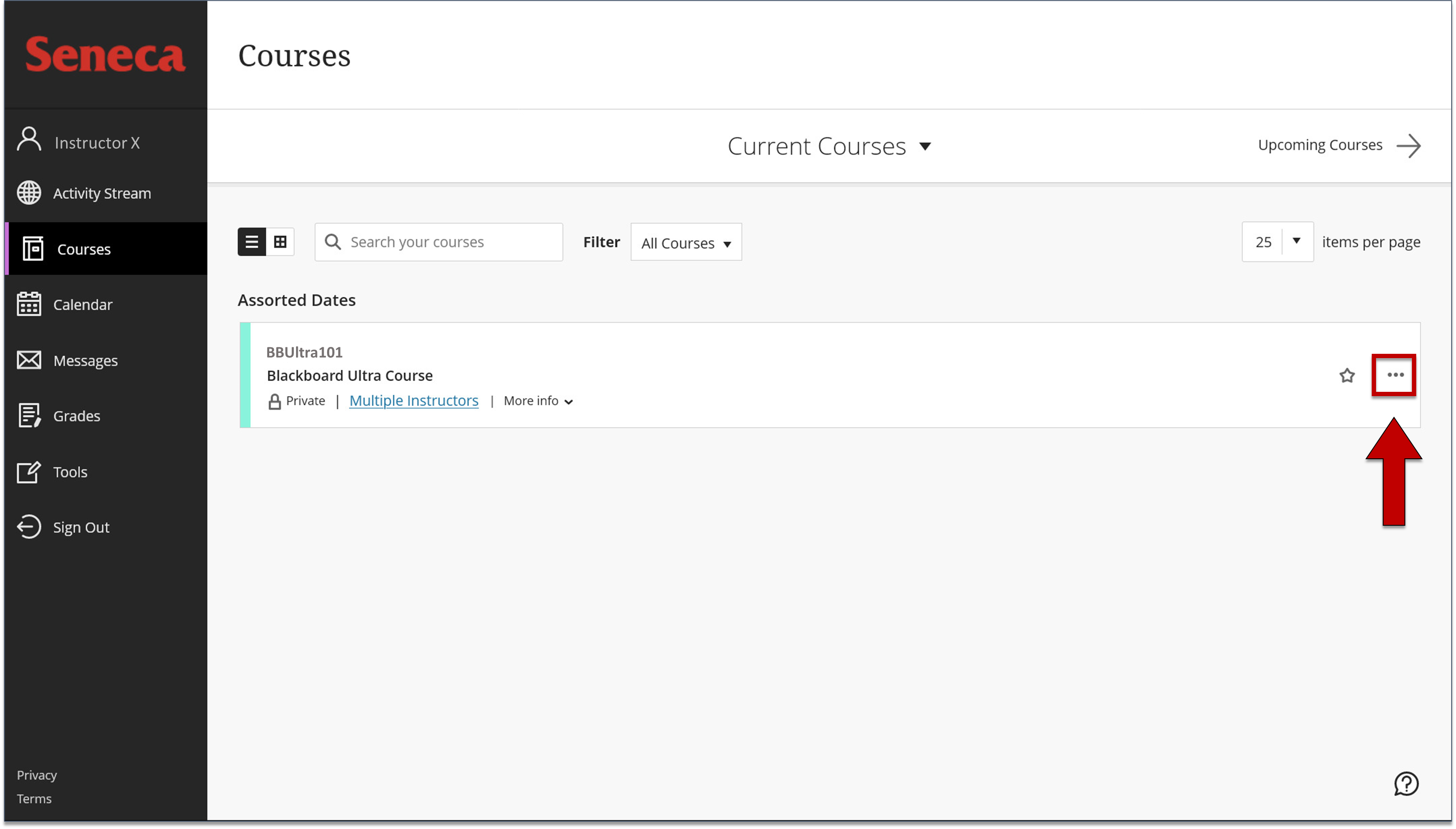 Screenshot of step 3 on From the Course Page as explained on this page
