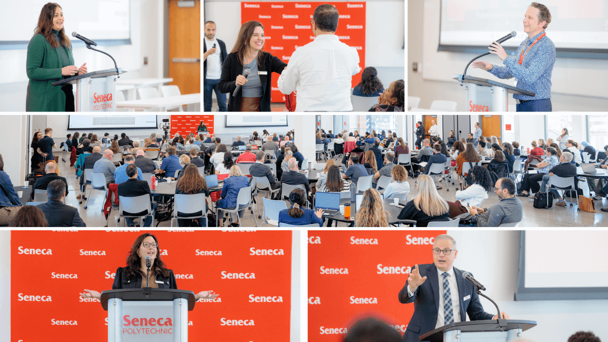 A collage of images from the keynote at Teaching & Learning Day Fall 2024
