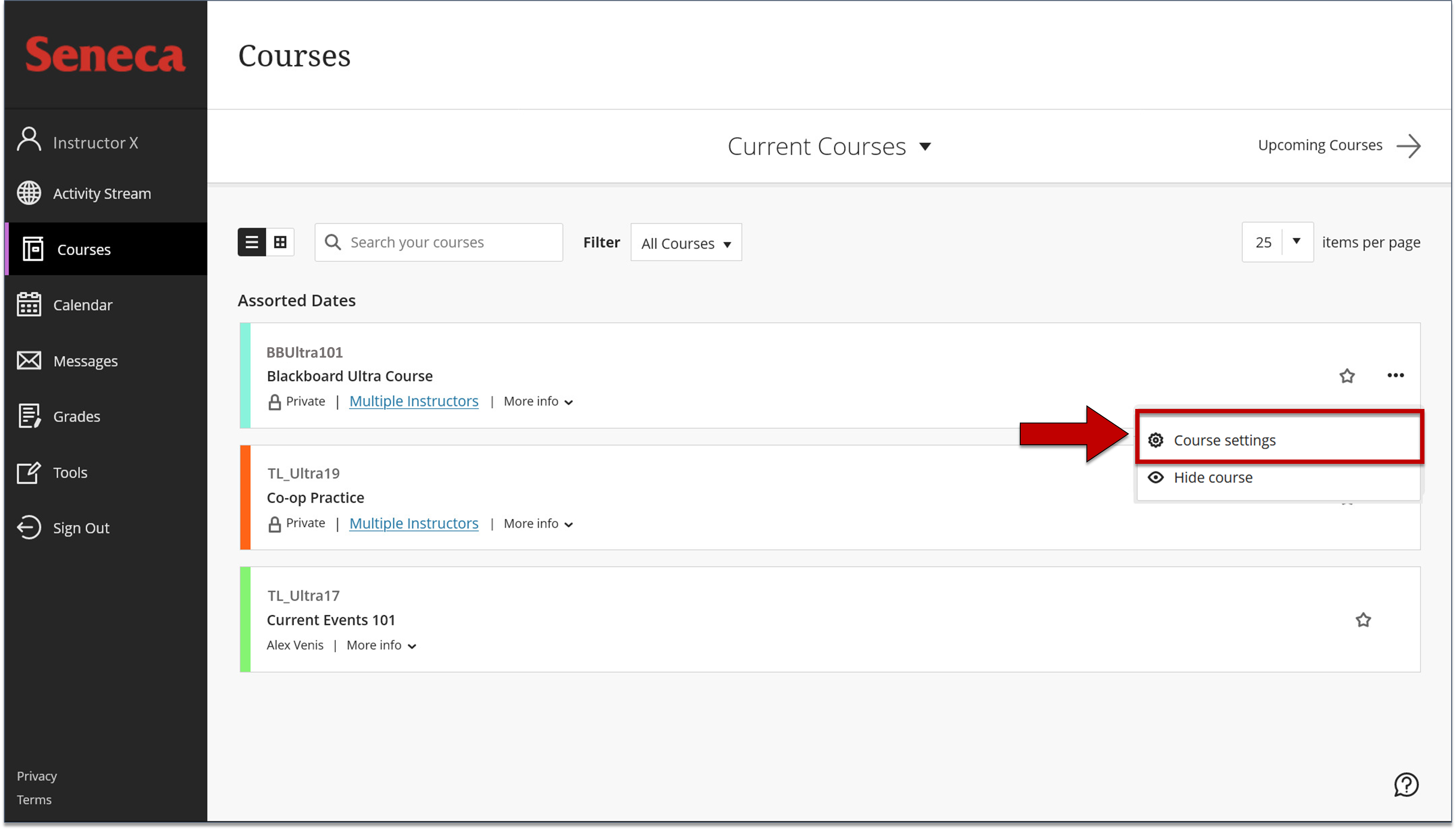 Screenshot of step 4 on From the Course Page as explained on this page