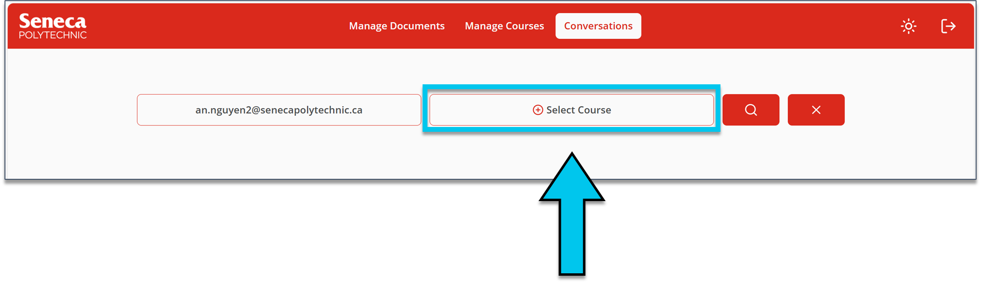 Select Course button.