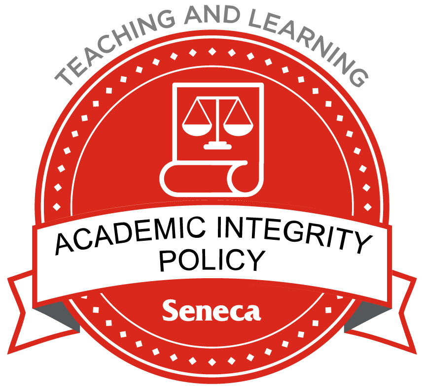 The micro-credential image for the Academic Integrity Policy online module for faculty and instructors, available at https://employees.senecapolytechnic.ca/spaces/197/academic-integrity/faculty-and-instructor-resources/