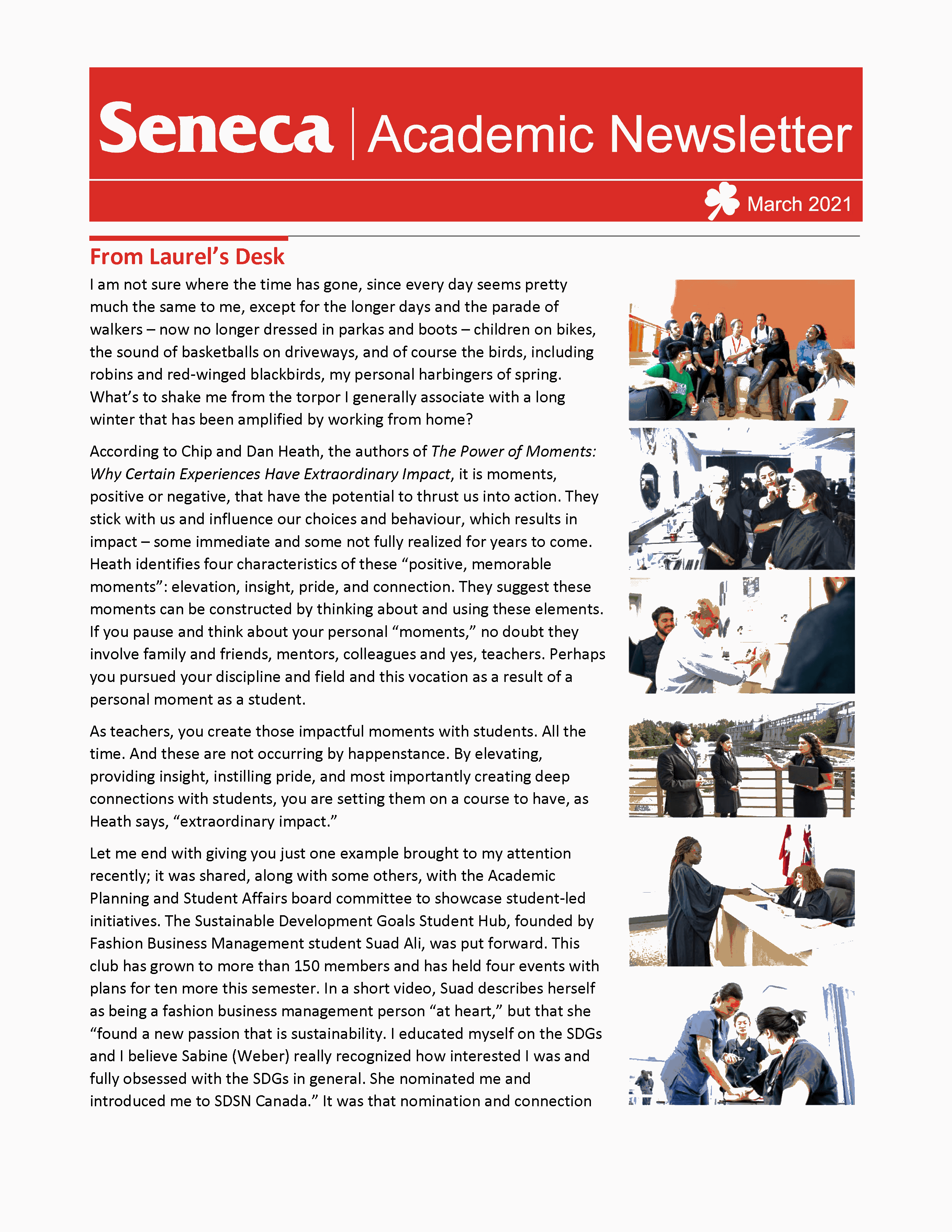 The March 2021 issue of the Academic Newsletter