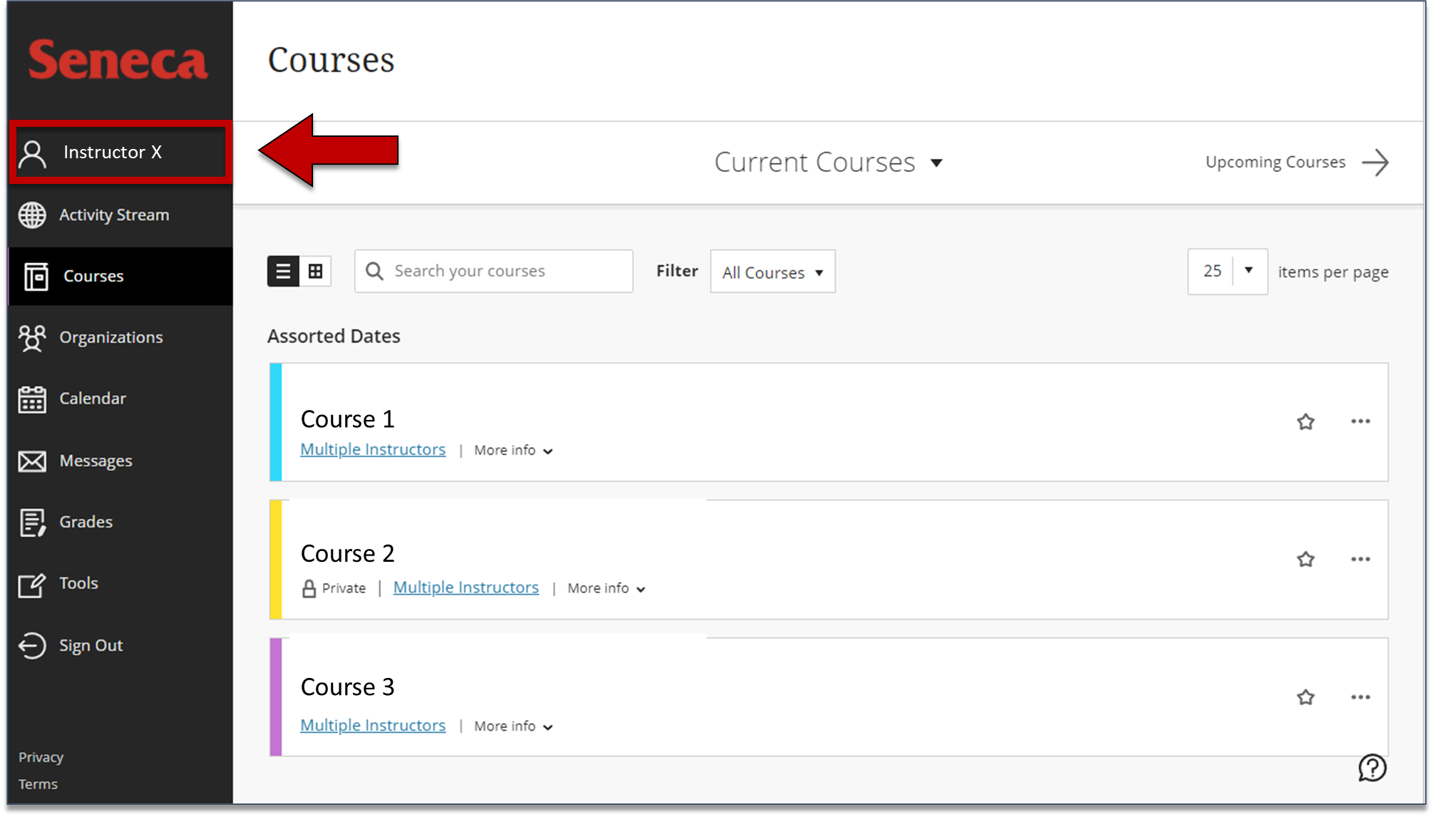 Configuring your Learn Seneca Profile Blackboard Ultra Seneca