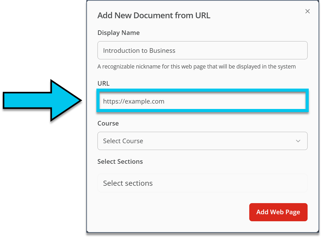 URL input field.
