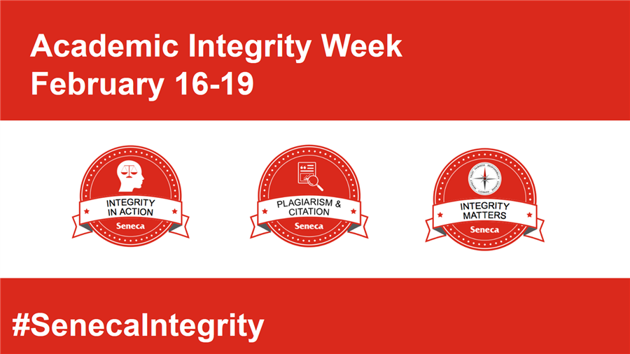 Virtual Background Academic Integrity Week with badges